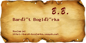 Barát Boglárka névjegykártya