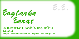 boglarka barat business card